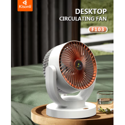 Kisonli F103 Rechargeable Desktop Air Circulator Fan 