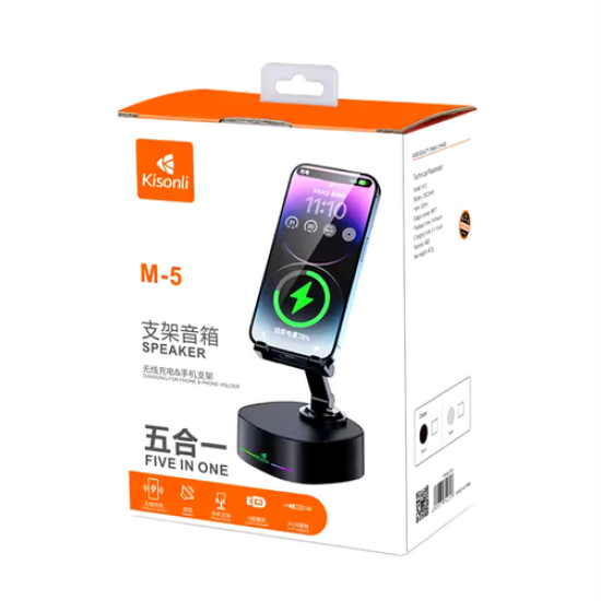 Kisonli M-5 Five In one Phone Holder With Speaker