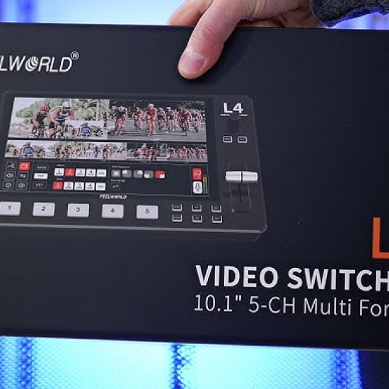 FEELWORLD L4 Multi-camera Video Mixer Switcher 10.1"Touch Screen USB3.0 Fast Streaming