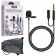 Lavalier Microphone for iPhone Android Computer Laptop, Omnidirectional Mic with Easy Clip-on System Perfect for Video Recording Tiktok/YouTube/Video Conference/Podcast/Voice Dictation/ASMR