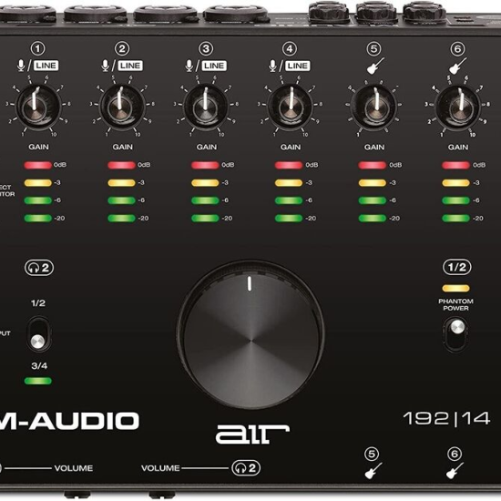 M-Audio AIR 192/14 - USB Audio Interface for Studio Recording with 8 In and 4 Out, MIDI Connectivity, and Software from MPC Beats and Ableton Live Lite 