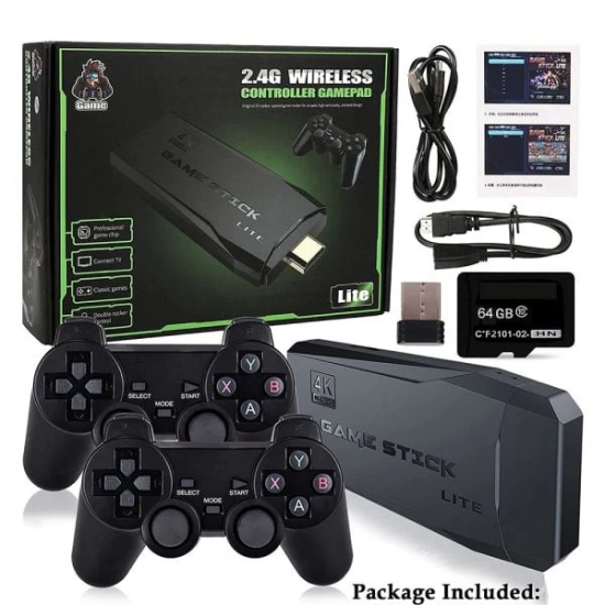 M8 Video Game Console 64G Built-in 10000 Games with Dual Player wireless Joystick 