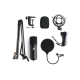 MAONO Au-A03 Condenser XLR Microphone Kit Podcast Mic with Boom Arm XLR Microphone Stand 