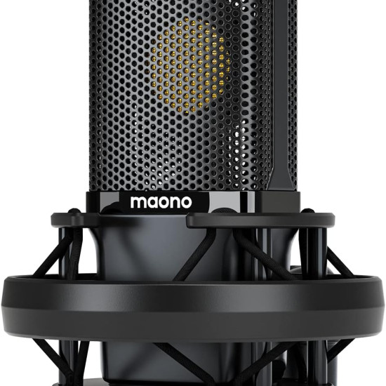 MAONO PM500 XLR Condenser Microphone with 34mm Large Diaphragm, Professional Cardioid Studio Mic for Podcasting, Recording, Streaming, Vocals, Voice Over, Music, ASMR()