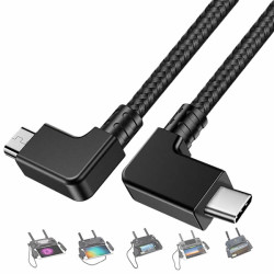 Compatible Micro USB to Type C OTG Cable 11.8-inch 90 Degree Video Data Cable for DJI Mavic 2 Zoom/Mavic 2 Pro/Mavic Air/Mavic Pro/Mavic Pro Platinum/Spark for Cellphone/Tablet