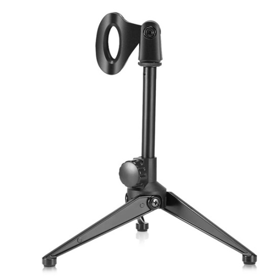 PC-03 Professional Adjustable Plastic Desktop Handheld Table Tripod Microphone Stand Holder With Clip Mount Shock