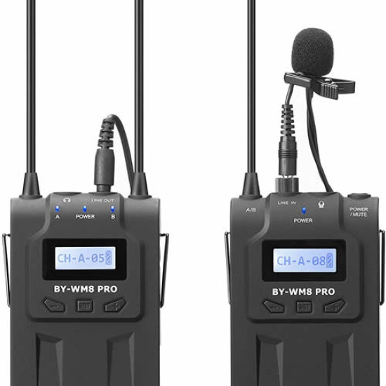 Boya by-WM8 Pro-K1 Wireless Lavalier UHF Dual-Channel  Microphone System 