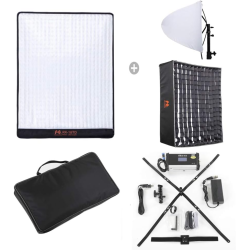 Falcon Eyes RX-18TD Flexible Led Video Panel Light 100W Adjustable 3000K-5600K Led Photo Lighting with Honeycomb Grid Softbox Diffuser