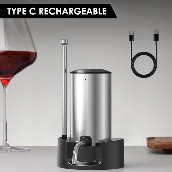 Rechargeable Wine Aerator and  Dispenser 