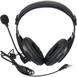 Retevis Overhead Noise Reduction Walkie Talkie Headset 2 Pin, Boom Mic, Compatible with Retevis RT22 RT21 H-777 RT68 RT19 Baofeng UV-5R BF-F8HP BF-888S, Two Way Radio Headset for Camera Team