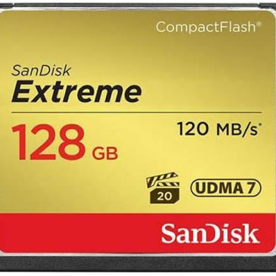 SANDISK CF CARD 128GB 120MBS COMPACT FLASH MEMORY CARD