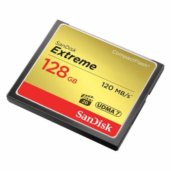 SANDISK CF CARD 128GB 120MBS COMPACT FLASH MEMORY CARD