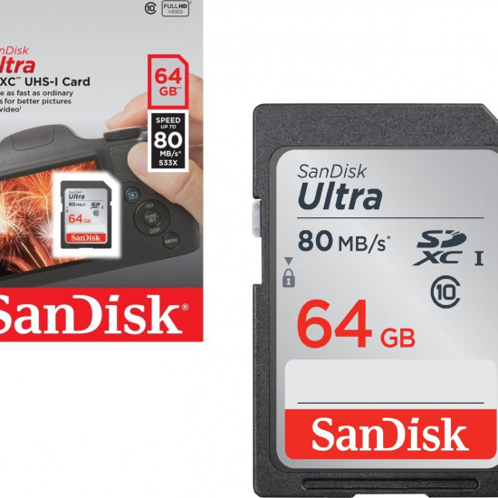 SanDisk 64GB Ultra Class 10  SDXC Memory Card