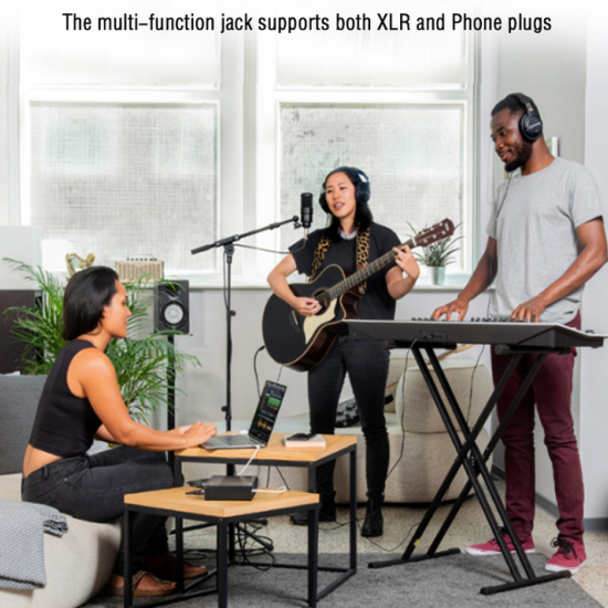 XPRO 2 Channel Professional Audio Sound Card or Audio Interface for Music , Instrument and Podcast Recording  24bit 192kHz