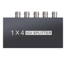 SDI Splitter 1x4 SDI Splitter 1 In To 4 Out Supports SD-SDI HD-SDI 3G-SDI Repeater Extender with Power Adapter
