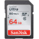 Sandisk Ultra 64GB SDXC UHS I 80MB/S Camera Memory Card Class 10