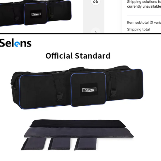 Selens 105cm Durable Padded Zipper  Light stand Bag  And Studio Light Accessories