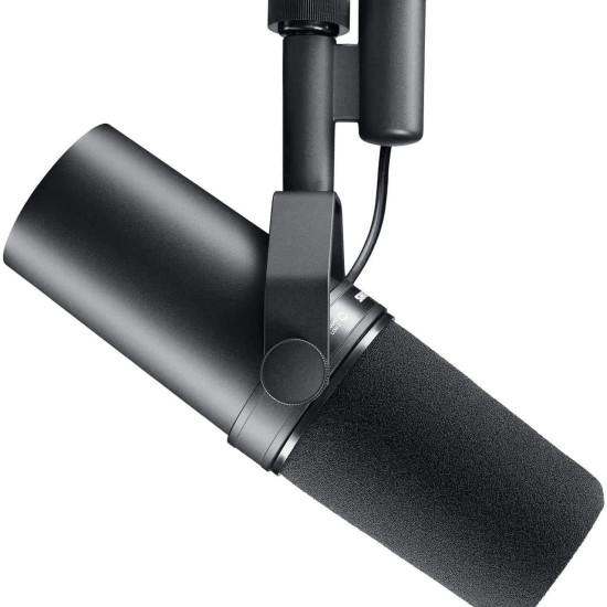 Shure SM7B Vocal Dynamic Microphone for Broadcast, Podcast & Recording, XLR Studio Mic for Music & Speech, Wide-Range Frequency, Warm & Smooth.