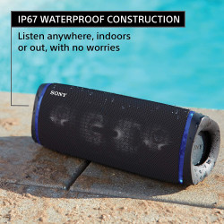 Sony SRS-XB43 EXTRA BASS Wireless Portable Speaker IP67 Waterproof BLUETOOTH 24 Hour Battery and Built In Mic for Phone Calls, Black