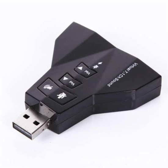 Sound Card Usb7.1 Sound Card 4-Channel Binaural Dual Microphone Aircraft Sound Card Supports W8 And W10 Systems