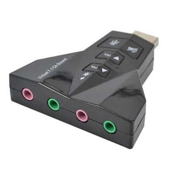 Sound Card Usb7.1 Sound Card 4-Channel Binaural Dual Microphone Aircraft Sound Card Supports W8 And W10 Systems