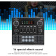 V9 Live Broadcast Sound Card, External Stereo Audio Mixer Broadcast Voice Changer Metal Frosted Body Fit for Computer Games/Mobile Phones/Live Broadcast 