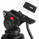 VILTROX VX-18M Professional Aluminum alloy Heavy Duty Video Camera Camcorder Panorama Tripod with Fluid Drag Head for Canon Nikon Sony DSLR Camera & Video Recorder DV Camcorder,188cm/74" inch