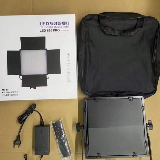 Xpro LED 660 PRO  Video Light Dimmable Bi-Color LED Panel with Carrying Bag