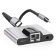 VR-1056Pro 3 in 1 8 Pin + USB-C / Type-C Male to 8 Pin Charging + Ethernet + 3.5mm Earphone Female Adapter VR-1056Pro 3 in 1 8 Pin + USB-C / Type-C Male to 8 Pin Charging + Ethernet + 3.5mm Earphone Female Adapter