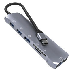 VR-3043H 6 In 1 USB-C / Type-C Adapter