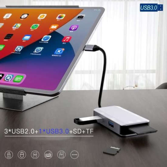 VR-3049H 6 in 1 USB-C / Type-C Adapter