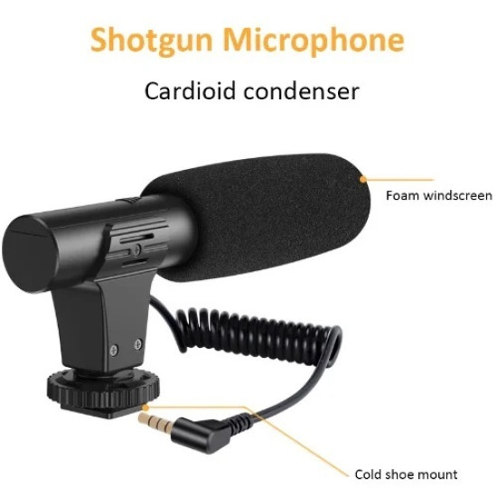 Vlogging Kit For Mobile Phone & Digital Cameras With Microphone For Filming