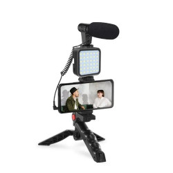 Vlogging Kit For Mobile Phone & Digital Cameras With Microphone For Filming