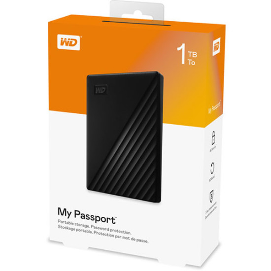 WD 1TB My Passport USB 3.2 Gen 1 External Hard Disk Drive