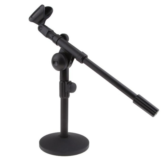 Weida WD210 Adjustable Desktop Microphone Stand Table Mic Stands with Clip