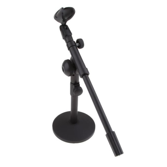 Weida WD210 Adjustable Desktop Microphone Stand Table Mic Stands with Clip