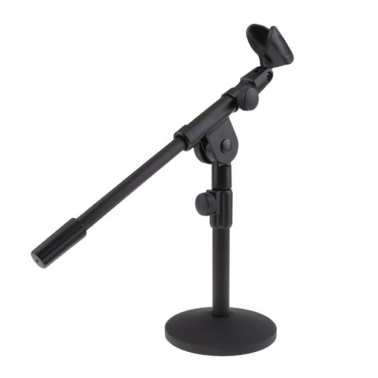 Weida WD210 Adjustable Desktop Microphone Stand Table Mic Stands with Clip