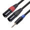 XLR Cable 3mm Jack Male To Dual XLR Male Splitter Patch Cable for Mic Speakers Sound Consoles Amplifier Not Balanced