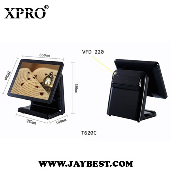 XPRO ALL IN ONE POS COMPUTER WITH TOUCH SCREEN MONITOR AND CUSTOMER DISPLAY