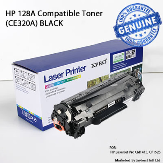 HP 128A Compatible BLACK Tonner Catridge	CE320A