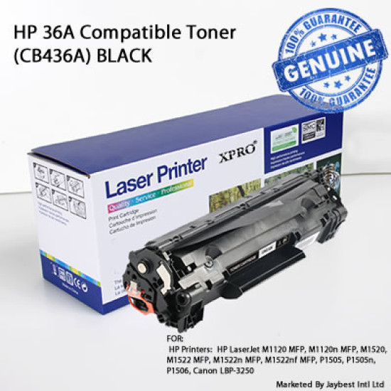 HP 36A Compatible BLACK Tonner Catridge	CB436A