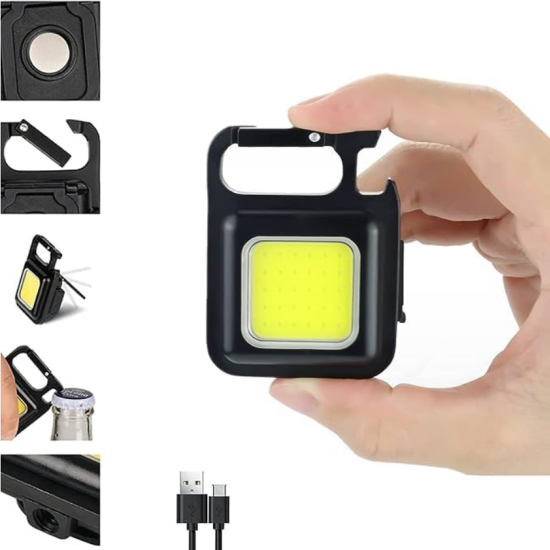 XPRO KL12 Multifunctional Outdoor Portable USB COB Work Light Inspection Light Camping Mini Led Flashlight Cob Rechargeable Keychain Light