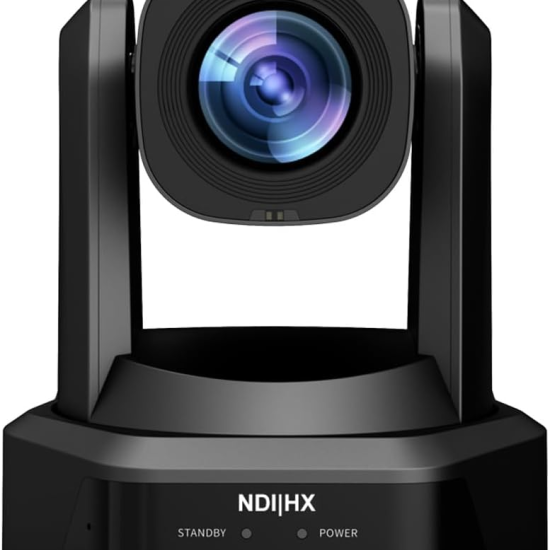 XPRO NDI PTZ Camera 20X  Optical Zoom Full HD Live Streaming Auto Tracking Camera with SDI/HDMI/USB3.0/IP for Church Worship Education Events Support POE