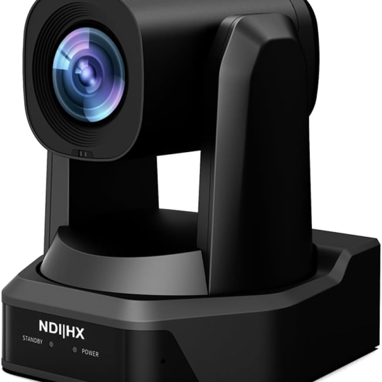 XPRO NDI PTZ Camera 20X Optical Zoom 4K Live Streaming Auto Tracking Camera with SDI/HDMI/USB3.0/IP for Church Worship Education Events Support POE