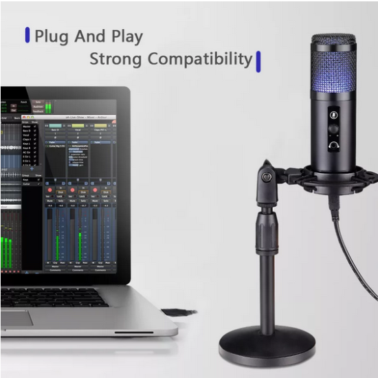 XPRO XPM-U19  Professional USB Podcast  recording condenser microphone ( Compartible with smartphone )