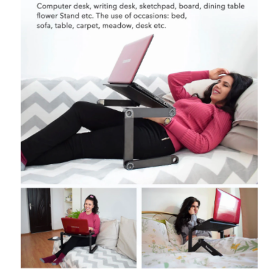XPRO Executive Adjustable Laptop Desk With Mouse Pad 