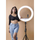 Ring Light 23inch with Phone Holder ( BATTERY SPACE ), 80W Professional Extra Large Led Ringlight Kit, Dimmable 3200-5500K,Remote,for Photography Studio YouTube Tiktok Camera Video Recording Streaming