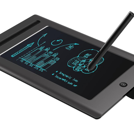 Xpro XP9618 Wireless LCD Graphic Tablet (8.4"x 5.4" Size, 8192 Pressure, 5 Short Keys) Win & Mac Compatible Graphics Drawing Display LCD Pen Tablet, Black, Large