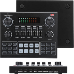 Xpro  2 Chanel Live Broadcast Sound Card, External Stereo Audio Mixer  for Computer Games/Mobile Phones/Live Broadcast V9