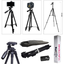 YUNTENG VCT-3388 Tripod for Mobile and Camera with Bluetooth Remote Control Shutter for Mobile Phones, DSLR, and Sports Cameras